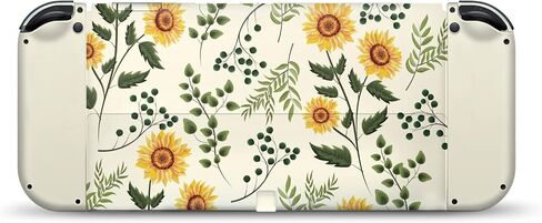 تصميم Tacky Sunflowers Skin متوافق مع Nintendo Switch OLED Skin Blossom Vinyl 3M Pink Nintendo Switch OLED مجموعة ملصقات LED - مفتاح جلد OLED لوحدة التحكم ، حوض السمك ، جوي كون - ملصق لف كامل in Saudi Arabia
