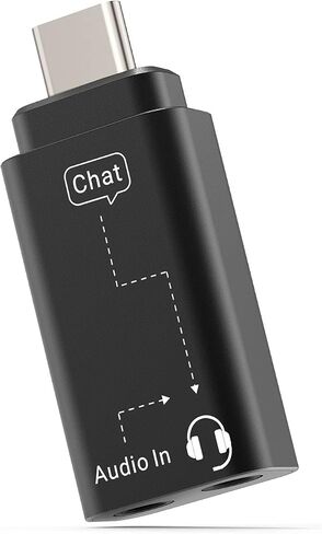 Cubilux AM-C1 Game Audio & Chat Mixer for Mixing Gameplay Audio (Gaming Console/Controller) and Voice Chat (USB C Phone Laptop) to 1 Headset, Compatible with Switch Xbox One/360 PS4/PS5 Discord in Kuwait