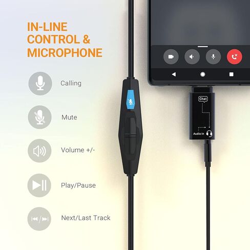 Cubilux AM-C1 Game Audio & Chat Mixer for Mixing Gameplay Audio (Gaming Console/Controller) and Voice Chat (USB C Phone Laptop) to 1 Headset, Compatible with Switch Xbox One/360 PS4/PS5 Discord in Kuwait