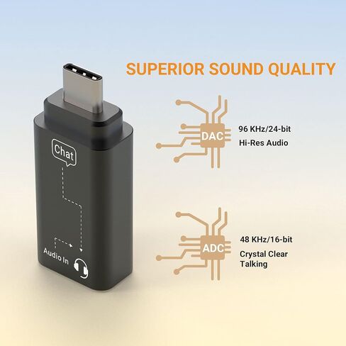Cubilux AM-C1 Game Audio & Chat Mixer for Mixing Gameplay Audio (Gaming Console/Controller) and Voice Chat (USB C Phone Laptop) to 1 Headset, Compatible with Switch Xbox One/360 PS4/PS5 Discord in Kuwait