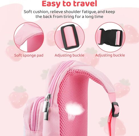 FUNDIARY Pink Carrying Travel Bag for Switch 2/Switch/OLED/Lite with Strawberry Design, Portable Accessories Bundle with Sling Shoulder Bag Crossbody Backpack, 12 Slots Game Card Case and 2 Thumb Caps in Saudi Arabia
