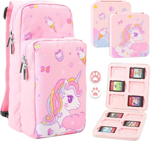 حقيبة سفر فندياري لجهاز نينتندو سويتش، وحقيبة حمل OLED وLite، ومجموعة حقيبة كتف محمولة للتبديل، ومجموعة ملحقات حقيبة ظهر كروس مع حقيبة ألعاب وغطاءين للإبهام - لسوبر ماريو in Kuwait