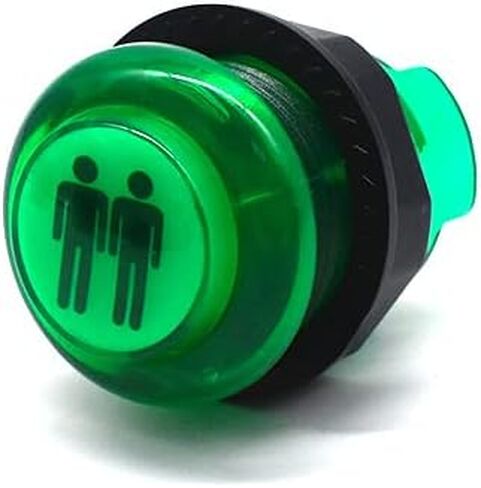 Arcity 6 قطع/مجموعة 28 مم أزرار ضغط LED للأركيد مضيئة لبدء اختيار PS Play Menu Credit مضاءة باللون الأبيض مع Microswitch لأجزاء وحدة التحكم في ألعاب Arcade Machine 5V in Kuwait