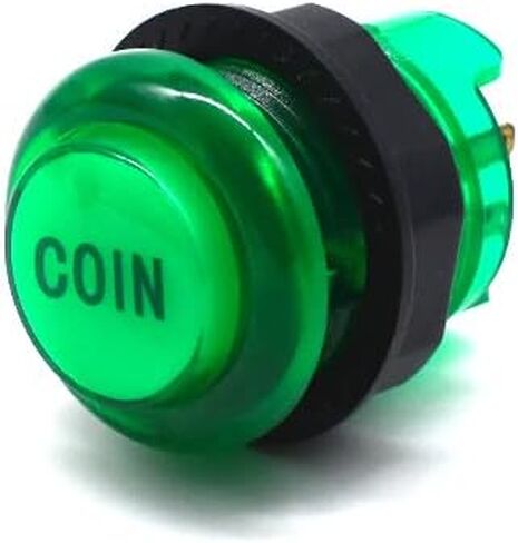 Arcity 6 قطع/مجموعة 28 مم أزرار ضغط LED للأركيد مضيئة لبدء اختيار PS Play Menu Credit مضاءة باللون الأبيض مع Microswitch لأجزاء وحدة التحكم في ألعاب Arcade Machine 5V in Kuwait