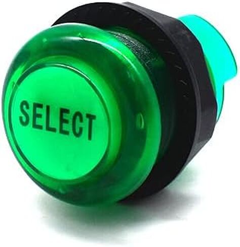 Arcity 6 قطع/مجموعة 28 مم أزرار ضغط LED للأركيد مضيئة لبدء اختيار PS Play Menu Credit مضاءة باللون الأبيض مع Microswitch لأجزاء وحدة التحكم في ألعاب Arcade Machine 5V in Kuwait