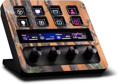 غلاف MightySkins اللامع المتوافق مع Elgato Stream Deck + - مموه برتقالي | لمسة نهائية لامعة واقية ومتينة شديدة اللمعان | سهل التطبيق والإزالة وتغيير الأنماط | صنع في الولايات المتحدة الأمريكية in Kuwait