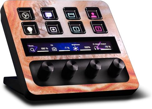 غلاف MightySkins اللامع المتوافق مع Elgato Stream Deck + - مموه برتقالي | لمسة نهائية لامعة واقية ومتينة شديدة اللمعان | سهل التطبيق والإزالة وتغيير الأنماط | صنع في الولايات المتحدة الأمريكية in Kuwait