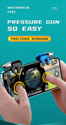 2022 New Model Seven Trees Mobile Game Controller for PUBG/Fornite/Knives Out/Rules of Survival/Call of Duty Gamepad Trigger Aim Button L1R1 L2 R2 Shooter Joystick for iPhone Android iPad Mini 5 Phone Game Pad Accesorios (Black) in Saudi Arabia