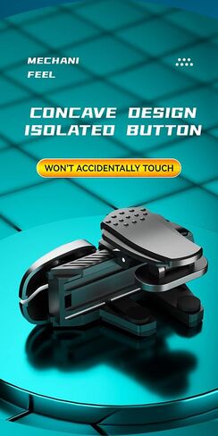 2022 New Model Seven Trees Mobile Game Controller for PUBG/Fornite/Knives Out/Rules of Survival/Call of Duty Gamepad Trigger Aim Button L1R1 L2 R2 Shooter Joystick for iPhone Android iPad Mini 5 Phone Game Pad Accesorios (Black) in Saudi Arabia