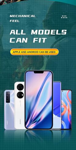 2022 New Model Seven Trees Mobile Game Controller for PUBG/Fornite/Knives Out/Rules of Survival/Call of Duty Gamepad Trigger Aim Button L1R1 L2 R2 Shooter Joystick for iPhone Android iPad Mini 5 Phone Game Pad Accesorios (Black) in Saudi Arabia