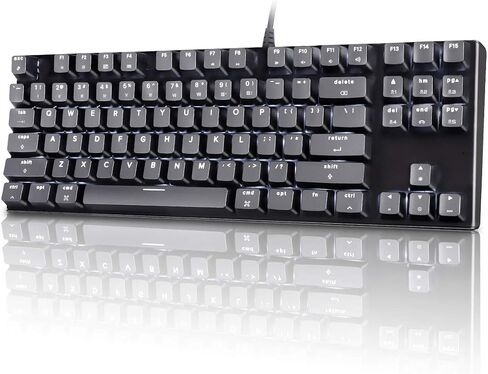 فيلوكيفاير كيبورد ميكانيكي لاسلكي TKL02WS 87 مفتاح مريح مع مفاتيح بنية، اضاءة خلفية LED بيضاء لمؤلفي النصوص والطباعين والمبرمجين in Saudi Arabia