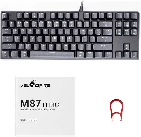 فيلوكيفاير كيبورد ميكانيكي لاسلكي TKL02WS 87 مفتاح مريح مع مفاتيح بنية، اضاءة خلفية LED بيضاء لمؤلفي النصوص والطباعين والمبرمجين in Saudi Arabia