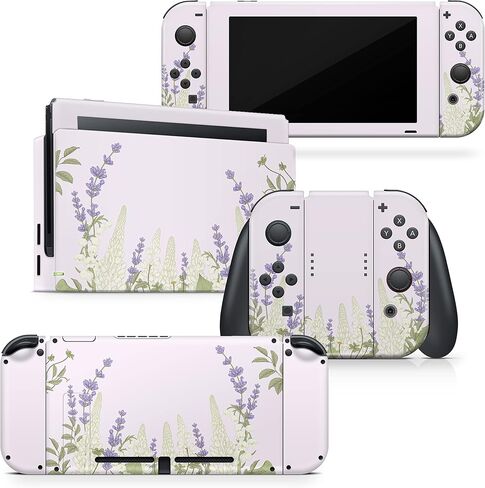 TACKY DESIGN Lavender Skin Compatible with Nintendo Switch Skin, Lupine Vinyl 3m Decal Stickers Full Cover in Saudi Arabia