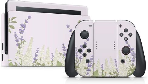 TACKY DESIGN Lavender Skin Compatible with Nintendo Switch Skin, Lupine Vinyl 3m Decal Stickers Full Cover in Saudi Arabia