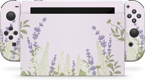 TACKY DESIGN Lavender Skin Compatible with Nintendo Switch Skin, Lupine Vinyl 3m Decal Stickers Full Cover in Saudi Arabia