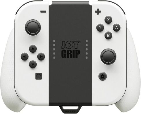 Skull & Co. JoyGrip لجهاز Nintendo Switch OLED، وحدة تحكم OG Switch Joy-Con: حامل جهاز التحكم عن بعد بعصا التحكم المحمولة القابلة لإعادة الشحن مع مقابض قابلة للتبديل - OLED أبيض in Kuwait