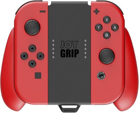 Skull & Co. JoyGrip لجهاز Nintendo Switch OLED، وحدة تحكم OG Switch Joy-Con: حامل جهاز التحكم عن بعد بعصا التحكم المحمولة القابلة لإعادة الشحن مع مقابض قابلة للتبديل - OLED أبيض in Kuwait