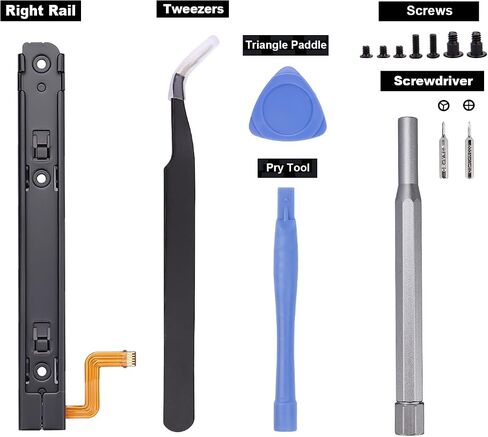 Left & Right Metal Slide Rail Replacement for Nintendo Switch OLED HEG-001 Console in Kuwait