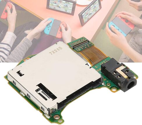 Vbestlife Switch Card Slot Reader Switch Game Cartridge Tray Headphones Jack Port Replacement Game Card Slot Game Cartridge Tray Connector Card Slot Replacement for Switch Repair Part in Saudi Arabia