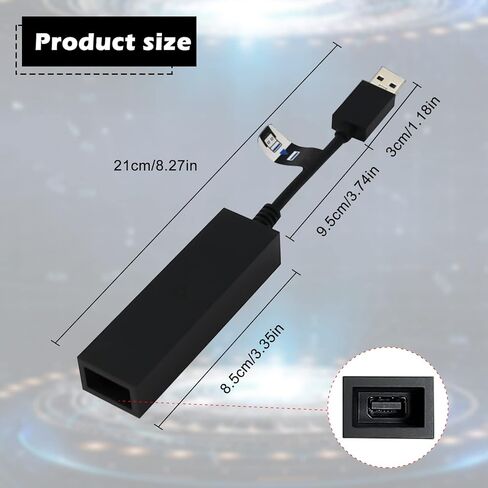 محول كاميرا YIDM Psvr Vr: كابل محول كاميرا Psvr Vr PSVR VR Mini Ps5 Vr محول كابل محول، كابل توصيل محول VR لاستخدام Playstation VR على Playstation 5، كاميرا مضيفة Ps4 in Kuwait