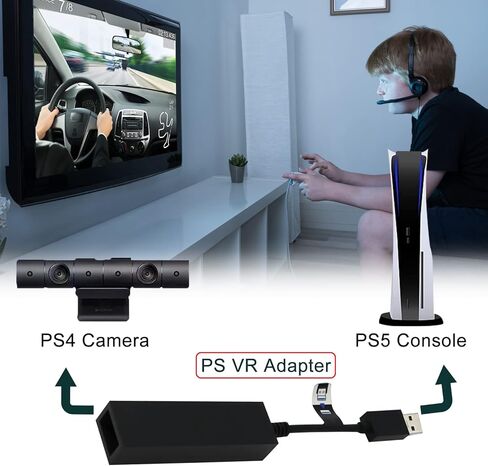 محول كاميرا YIDM Psvr Vr: كابل محول كاميرا Psvr Vr PSVR VR Mini Ps5 Vr محول كابل محول، كابل توصيل محول VR لاستخدام Playstation VR على Playstation 5، كاميرا مضيفة Ps4 in Kuwait