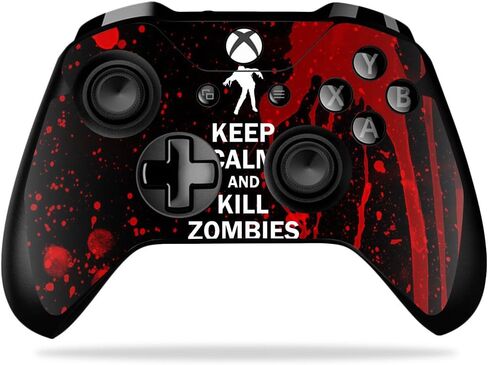 MightySkins Skin Compatible with Microsoft Xbox One X Controller - Kill Zombies | Protective, Durable, and Unique Vinyl Decal wrap Cover | Easy to Apply, Remove, and Change Styles | Made in The USA in Saudi Arabia