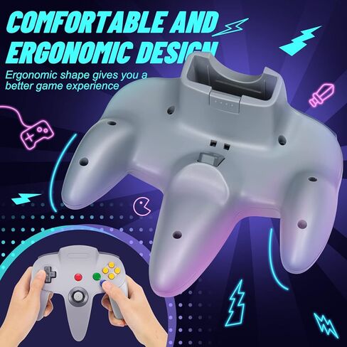 وحدة التحكم N64، عصا التحكم السلكية الكلاسيكية في الألعاب FISUPER لوحدة التحكم N64 (رمادي) in Kuwait