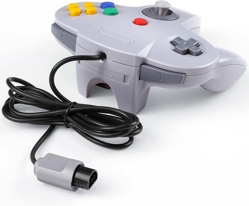 وحدة التحكم N64، عصا التحكم السلكية الكلاسيكية في الألعاب FISUPER لوحدة التحكم N64 (رمادي) in Kuwait