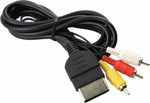 مصدر طاقة التيار المتردد + كابل محول الصوت والفيديو RCA AV لمجموعة حزمة نظام وحدة تحكم ألعاب XBox الأصلية in Kuwait