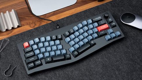 Keychron Q8 Alice 65% Layout Gasket Hot Swappable Custom Mechanical Keyboard, QMK Programmable, Knob RGB Backlit Type-C Wired Aluminum Ergonomic Keyboard for Mac Windows, Gateron G Pro Brown Switch in Saudi Arabia
