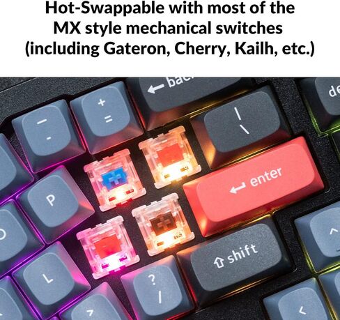Keychron Q8 Alice 65% Layout Gasket Hot Swappable Custom Mechanical Keyboard, QMK Programmable, Knob RGB Backlit Type-C Wired Aluminum Ergonomic Keyboard for Mac Windows, Gateron G Pro Brown Switch in Saudi Arabia