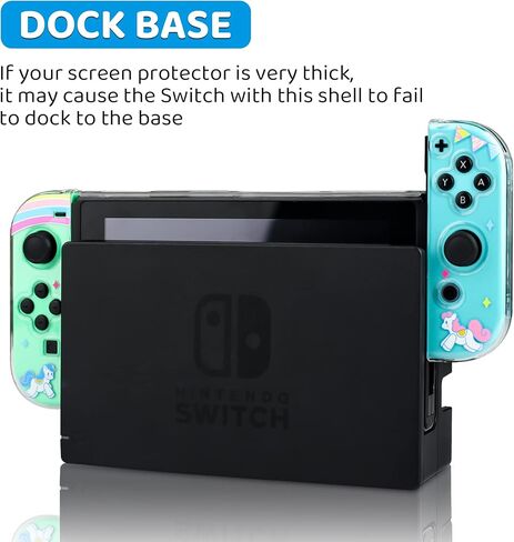 حافظة واقية لطيفة من فانبل لجهاز نينتيندو سويتش، حافظة غطاء من البولي كربونات مع قرص قوس قزح متوافق مع وحدة التحكم وجوي كون، ملحقات الجلد كاواي مقاومة للصدمات، مقاومة للماء، مضادة للبصمات in Kuwait