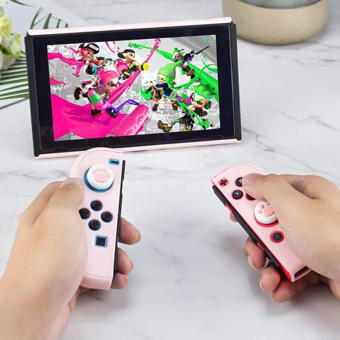 غطاء حماية كامل من DLseego Switch مصمم لوحدات التحكم Joy-Con مع واقي شاشة زجاجي، مضاد للخدش [لمسة جلد الطفل] - أزرق in Saudi Arabia