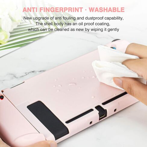 غطاء حماية كامل من DLseego Switch مصمم لوحدات التحكم Joy-Con مع واقي شاشة زجاجي، مضاد للخدش [لمسة جلد الطفل] - أزرق in Saudi Arabia