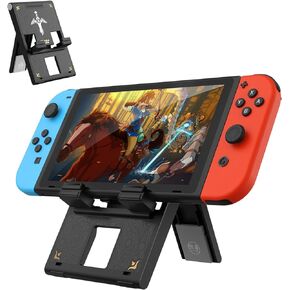 حامل تبديل IINE، حامل لعب قابل للطي لوحدة تحكم التبديل، حامل قابل للتعديل بنمط Zelda متوافق مع Nintendo Switch/Oled/Lite/Steamdeck/Ipad/الهاتف الذكي/kindle in Kuwait