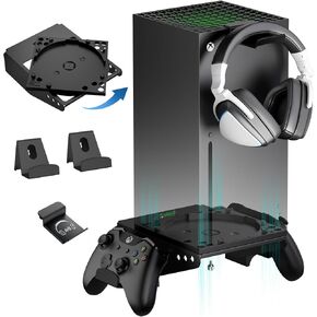 Narati Wall Mount for Xbox Series X - 4 in 1 Xbox Series X Wall Mount Kit - 2 Controller Holder & Headphone Hook -Rotatable Mount Your Console Facing Forward in Saudi Arabia