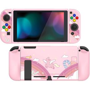 PlayVital ICY Cube Penguin ​Protective Case for Nintendo Switch, Soft TPU Slim Case Cover for Nintendo Switch Joycon Console with Colorful ABXY Direction Button Cap in Saudi Arabia