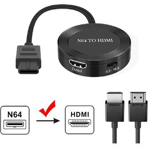 N64 HDMI Converter, N64 To HDMI Converter/Adapter, Plug and Play Restore the Original Game Screen, HD Link Cable for N64/ NGC /SNES in Kuwait