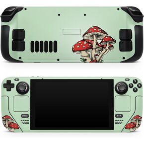 TACKY DESIGN Mushroom Skin Compatible with Steam Deck Skin, Green Steam Deck Accessories Vinyl 3m Decal Cute Full wrap Kawaii Steam Deck Cover in Kuwait