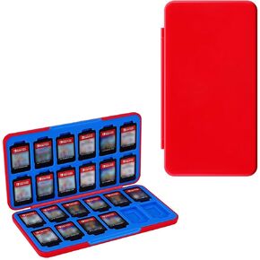 حافظة بطاقة ألعاب سويتش مكونة من 24 فتحة متوافقة مع ألعاب سويتش وبطاقات SD، منظم حامل الألعاب مناسب لبطاقات ألعاب سويتش ولايت وOLED، أسود in Kuwait