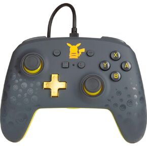 PowerA - وحدة تحكم سلكية محسنة لجهاز Nintendo Switch - Pokémon: Pikachu Gray in Kuwait