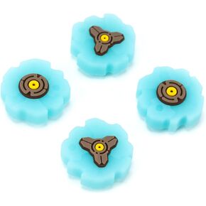 أغطية قبضة الإبهام من WISHAVEN Joycon لجهاز Nintendo Switch، غطاء عصا التحكم الناعم من السيليكون المضيء متوافق مع وحدة تحكم Nintendo Switch/OLED/Lite، 4 قطع - Zelda Lost Ruins in Kuwait