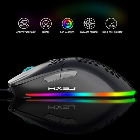 كيبورد ميكانيكي محمول بيد واحدة للالعاب بسلك باضاءة خلفية LED RGB بتصميم مريح مع مسند معصم للكمبيوتر واللابتوب والكمبيوتر in Kuwait