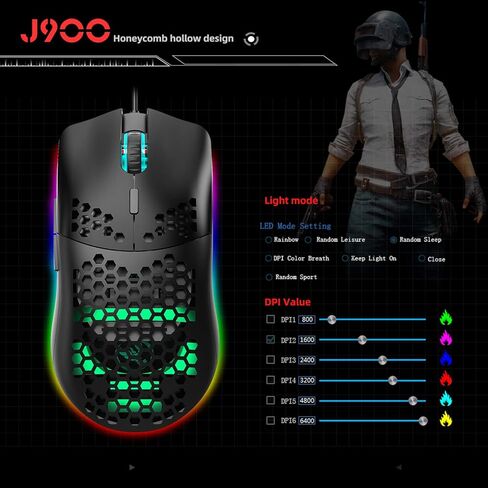 كيبورد ميكانيكي محمول بيد واحدة للالعاب بسلك باضاءة خلفية LED RGB بتصميم مريح مع مسند معصم للكمبيوتر واللابتوب والكمبيوتر in Kuwait