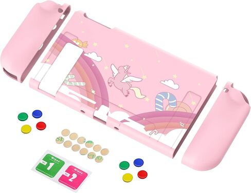 حافظة حماية PlayVital ICY Cube Penguin لجهاز Nintendo Switch، غطاء حماية نحيف ناعم من مادة TPU لوحدة تحكم Nintendo Switch Joycon مع غطاء زر ملون ABXY Direction in Saudi Arabia