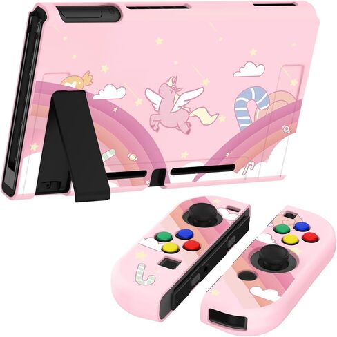 حافظة حماية PlayVital ICY Cube Penguin لجهاز Nintendo Switch، غطاء حماية نحيف ناعم من مادة TPU لوحدة تحكم Nintendo Switch Joycon مع غطاء زر ملون ABXY Direction in Saudi Arabia