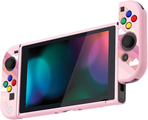 حافظة حماية PlayVital ICY Cube Penguin لجهاز Nintendo Switch، غطاء حماية نحيف ناعم من مادة TPU لوحدة تحكم Nintendo Switch Joycon مع غطاء زر ملون ABXY Direction in Saudi Arabia