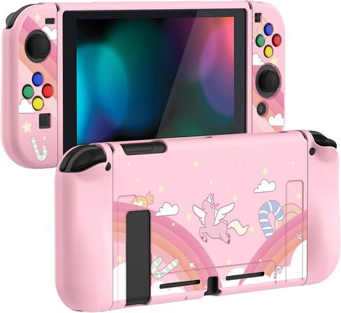 حافظة حماية PlayVital ICY Cube Penguin لجهاز Nintendo Switch، غطاء حماية نحيف ناعم من مادة TPU لوحدة تحكم Nintendo Switch Joycon مع غطاء زر ملون ABXY Direction in Saudi Arabia