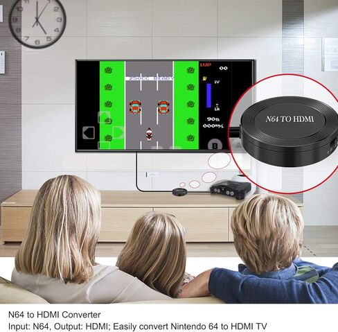 محول HDMI N64، محول N64 الى HDMI، التوصيل والتشغيل استعادة شاشة الالعاب الاصلية، كيبل توصيل HD لـ N64/ NGC / SNES in Kuwait