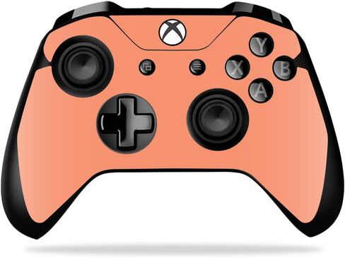 MightySkins Skin Compatible with Microsoft Xbox One X Controller - Solid Peach | Protective, Durable, and Unique Vinyl Decal wrap Cover | Easy to Apply, Remove, and Change Styles | Made in The USA in Saudi Arabia